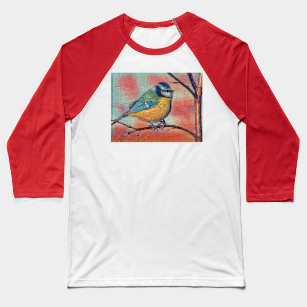 The Tomtit Baseball T-Shirt by Evgeniya